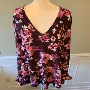 CeCe Woman’s X-Large Flutter Long Sleeves Blouse